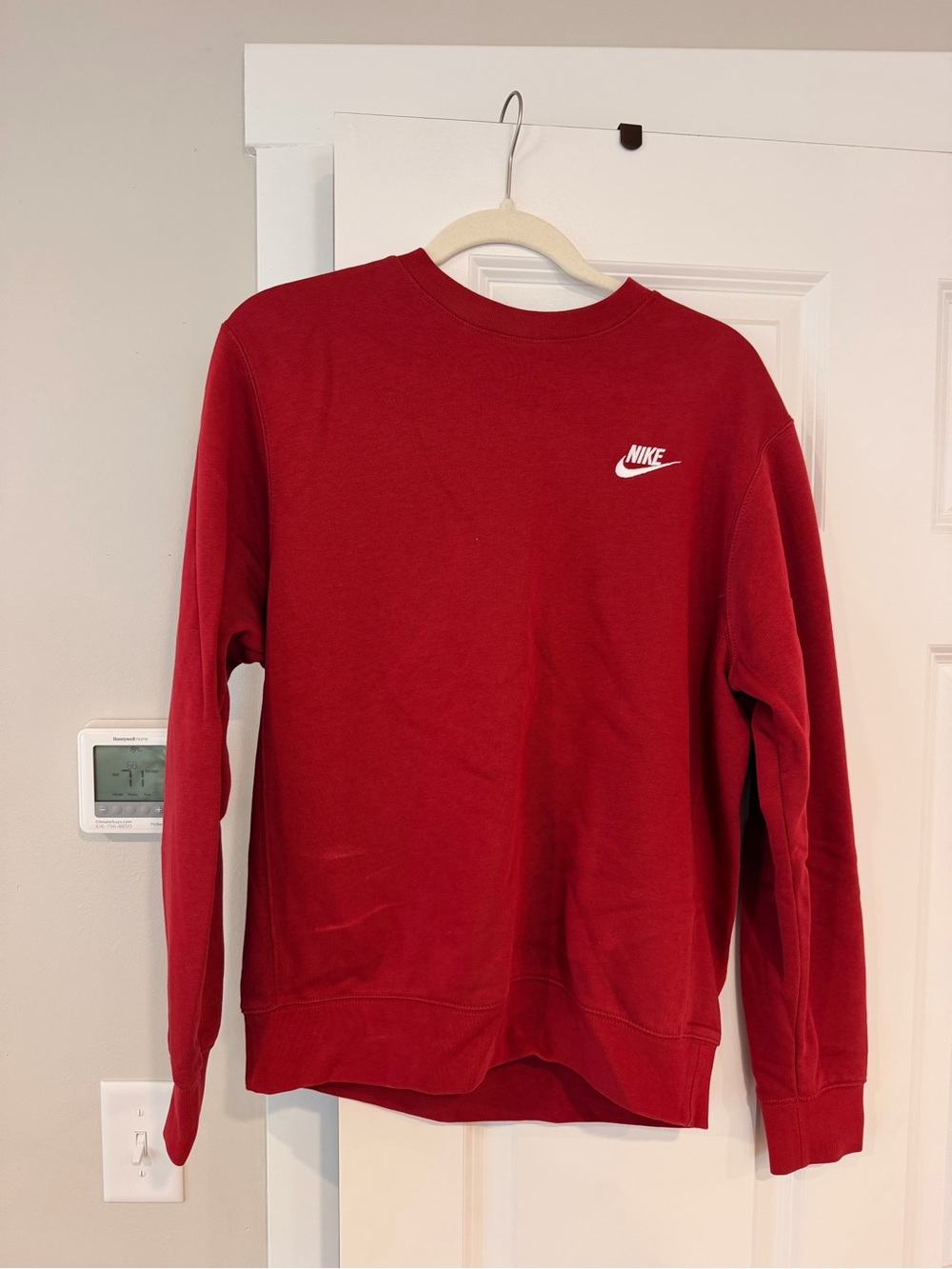 Nike Women’s Burgundy Crewneck Sweatshirt with White Logo